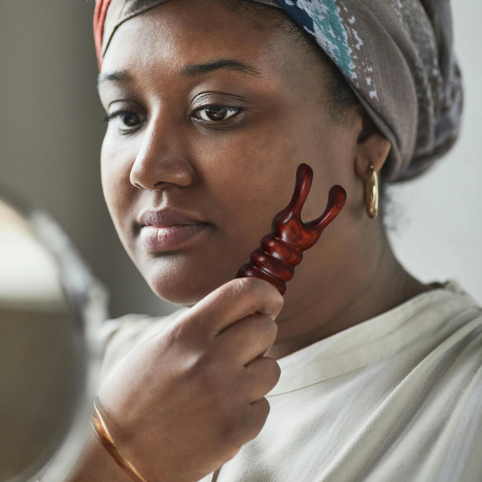 

Wooden Gua Sha Nose and Face Massager Manual Acupoint Scraper Portable Facial Nose Beauty Tool Comfortable Handheld Massage