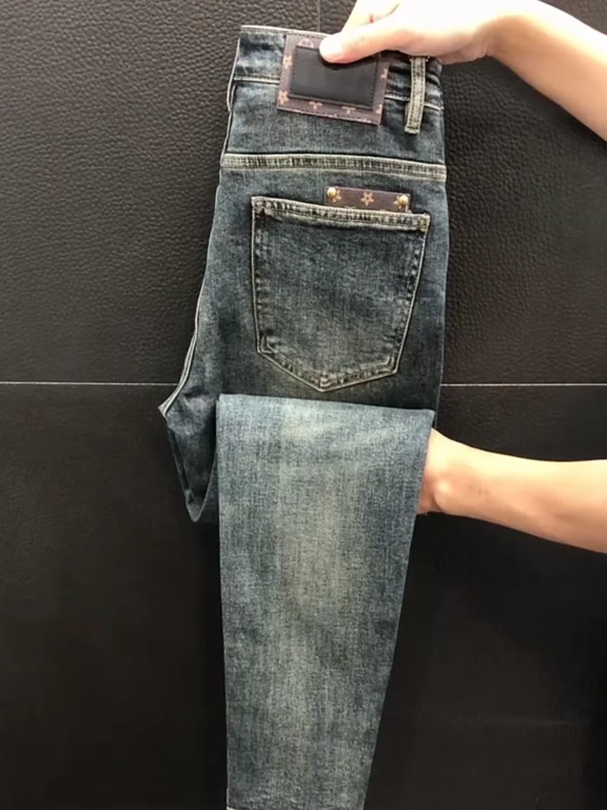 

High Quality Men's Casual Business Jeans Spring Autumn New Arrival Comfortable Fashionable Versatile mid Waist Straight Leg