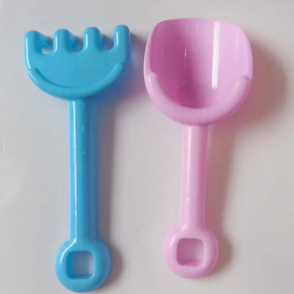 Juego de rastrillo con pala para dragado de arena para playa, plástico duradero, seguro para niños, pequeño, ligero, regalo creativo, juego de playa, 1 Juego