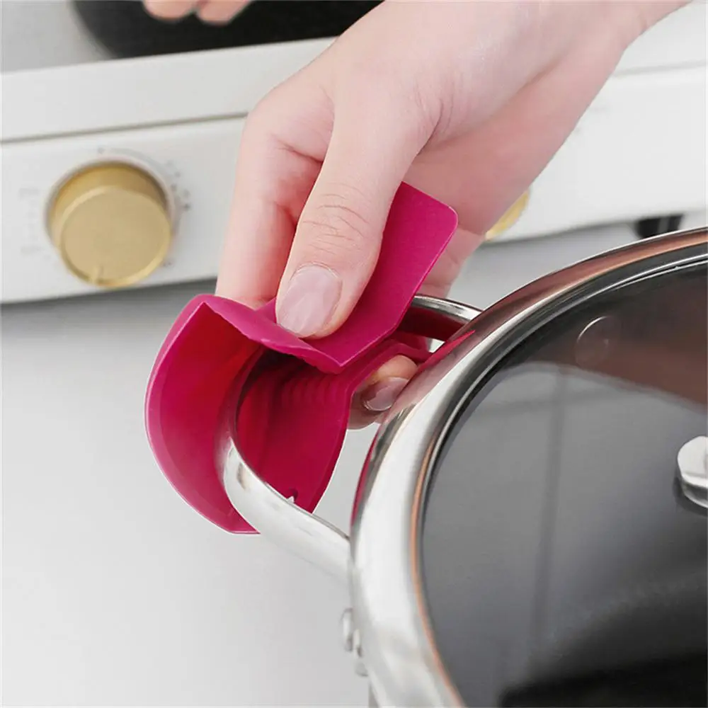 Silicone Pot Clip Anti-slip Grip Bowl Clip Heat Insulation Pot Clip Pan Handle Holder Cooking Supplies Home Kitchen Accessories