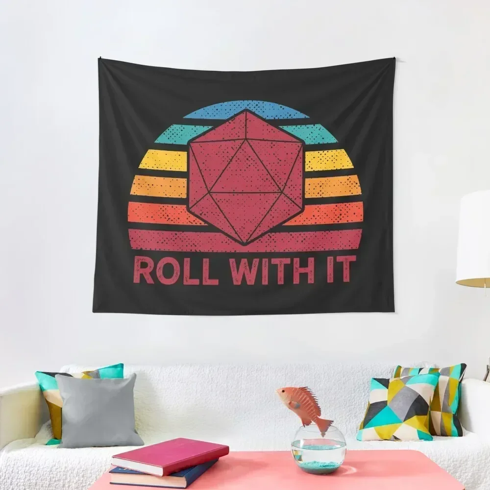 

Roll with it, Retro Sunset Tapestry Aesthetic Room Decoration Room Decor Aesthetic Decoration For Bedroom Tapestry