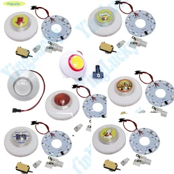 10pcs 76mm Arcade LED Button with 12V Bulb Micro Switch Colorful Illuminated Button for Crane Machine, Arcade, Vending Machine