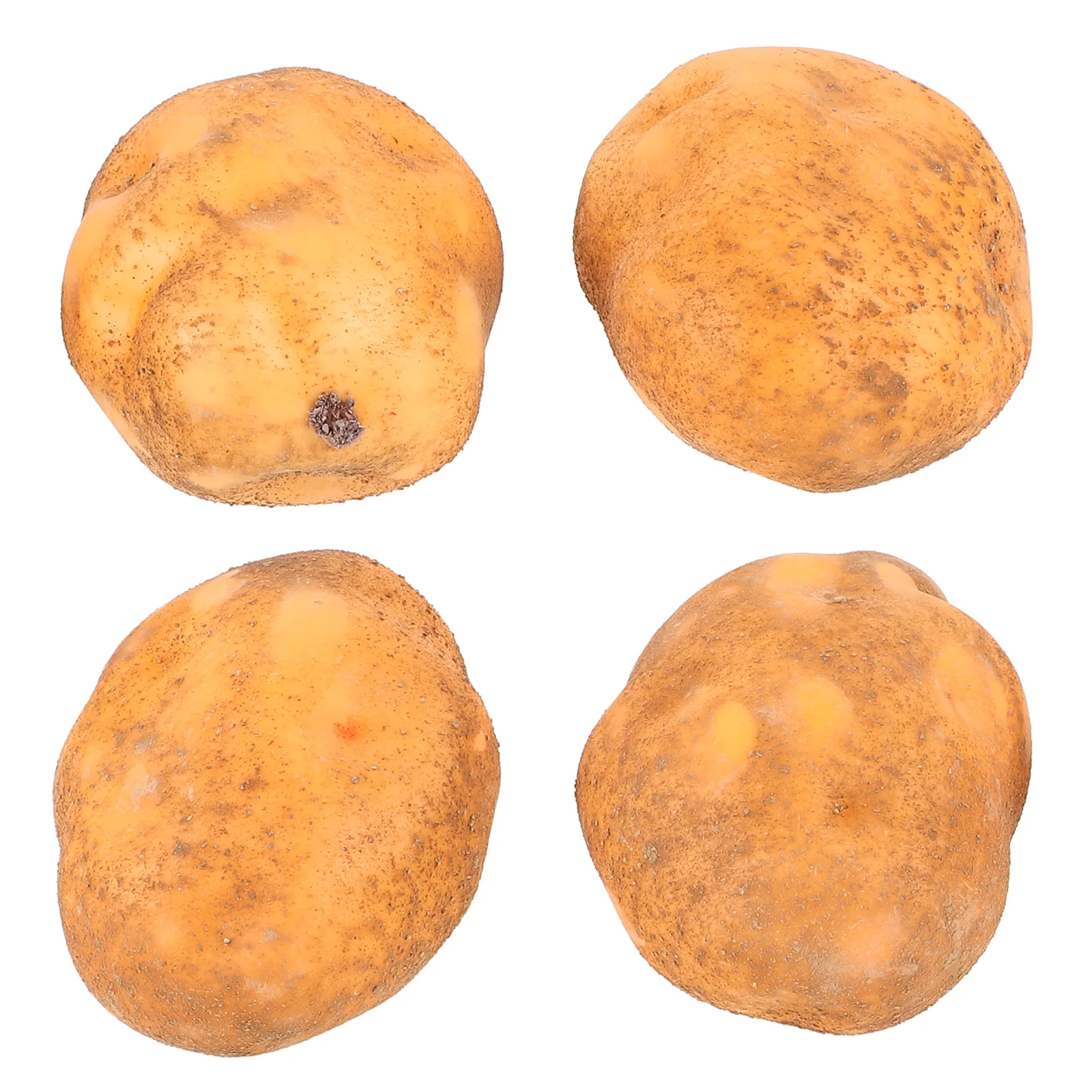 4 Pcs Simulated Potato Vegetables Decorative Props Lifelike Craft Artificial Ornaments Window Potatoes Fake Models Lovely Faux