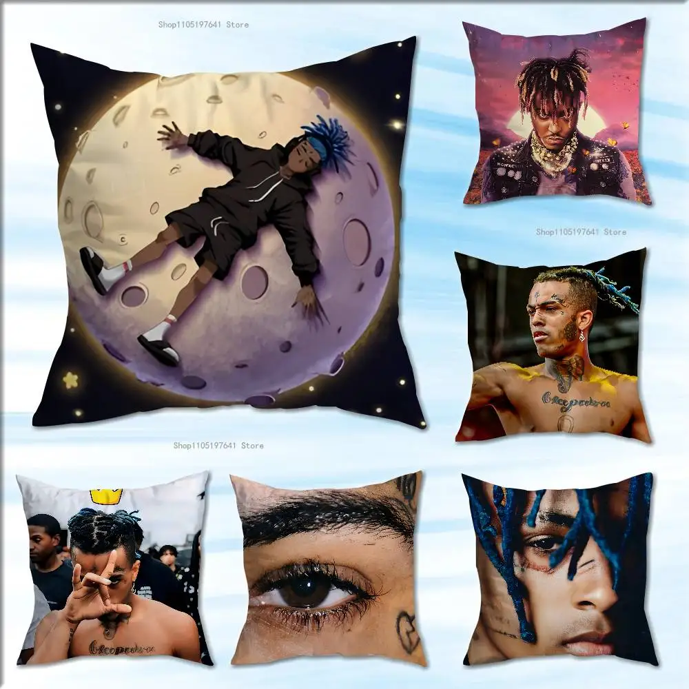 

Rapper X-XXXTentacionS Pillow Case Plush Pillow Cases Home Decoration Pillow Cover for Sofa Bed Chair Living Room