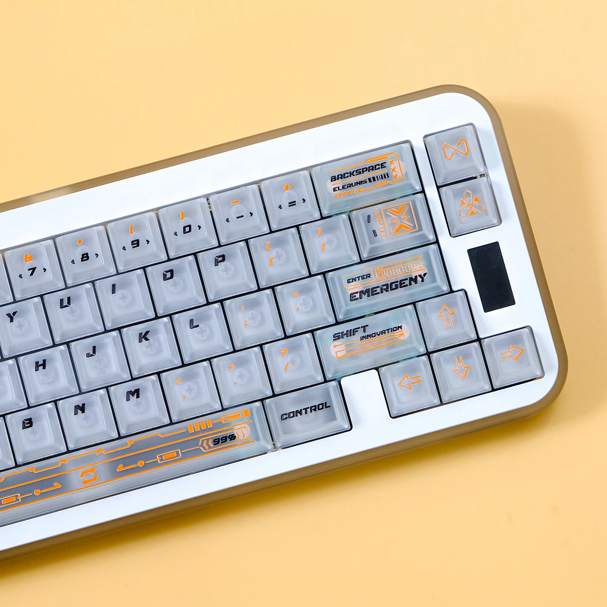 KBDiy 140 Keys Light Etching Keycaps Cherry Profile PC Material UV Print Matte Translucent Keycap For Mechanical Keyboard Game
