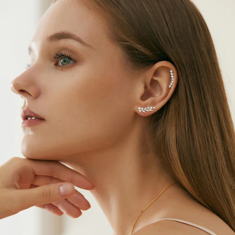 An 8-piece set of Mountaineer stainless steel cartilage stud earrings can perfectly decorate your ears in any combination