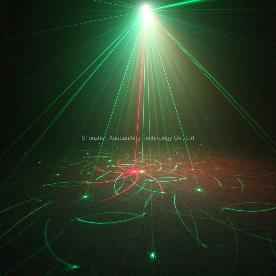 Rechargeable Battery R&G Laser 60 Patterns DJ Party Light Disco Projector RGB LED Bar Dance Birthday KTV Stage Effect Lamp F4N15