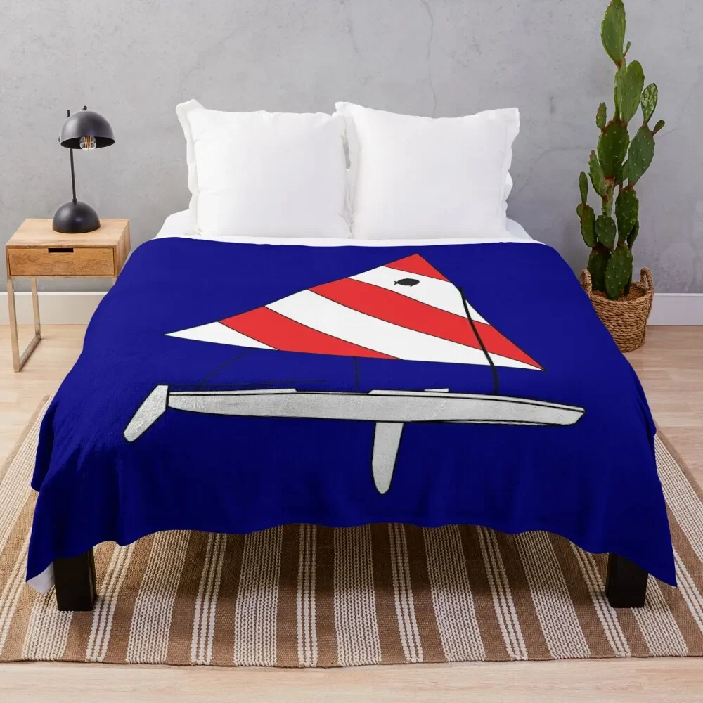 

Sunfish Sailboat Throw Blanket Multi-Purpose Bed Fashion Sofas Blankets