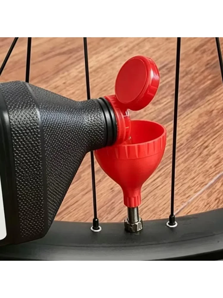 Tubeless Bike Tire Sealant Funnel, Easy Pour Bicycle Wheel Repair Inject Funnel Road Bike Tyre Maintenance Tool