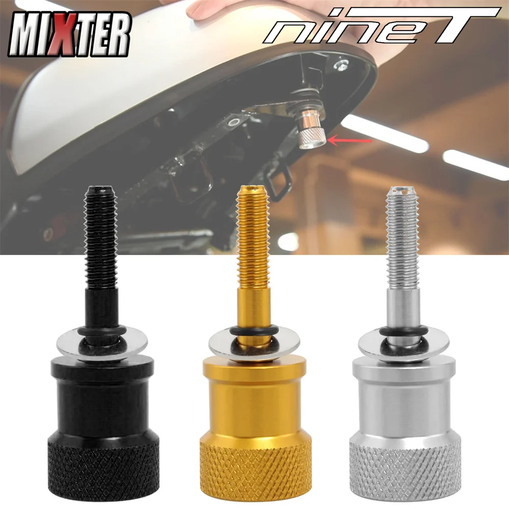 Motorcycle Aluminum Tool-less Quick Release Rear Passenger Seat Bolt Tab Screw For BMW R Nine T R9T Racer PURE Scrambler 14-20