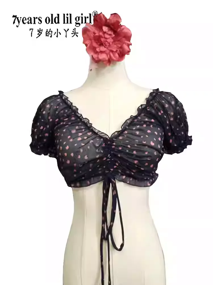 

Danza del vientre malla gordo oportunidad Tribal choli traje de danza del vientre Top de manga corta C902