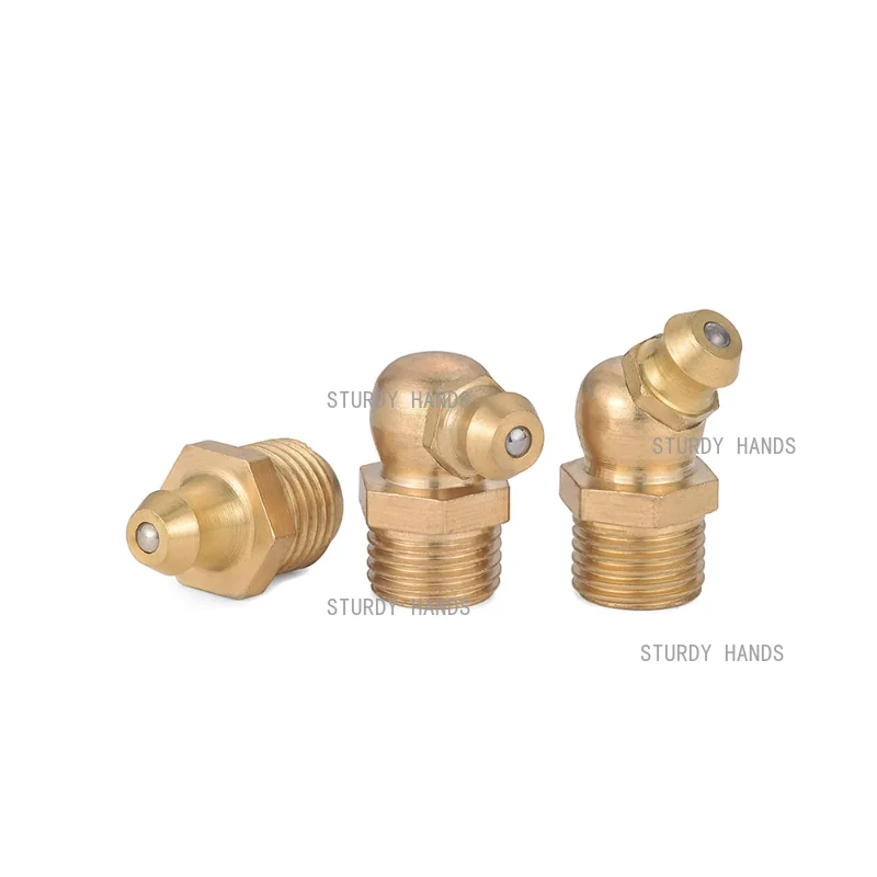 Afbeelding 5: 9 stks puur koperen boter mond graafmachines vrachtwagens heftrucks ellebogen 90 graden m6m8m10m12 hardware accessoires
