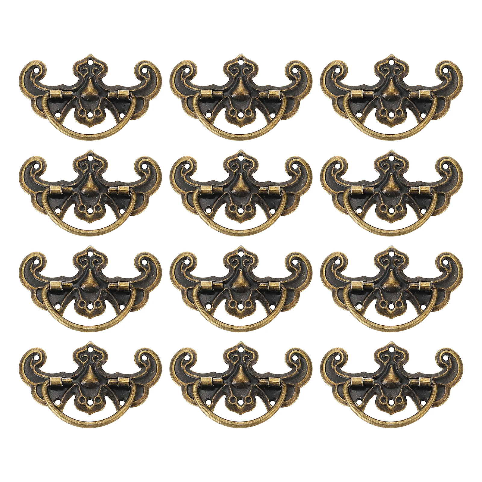 

20 Sets Gold Handles Makeup Knobs Dressing Table Drawer Vintage Boxes Pulls