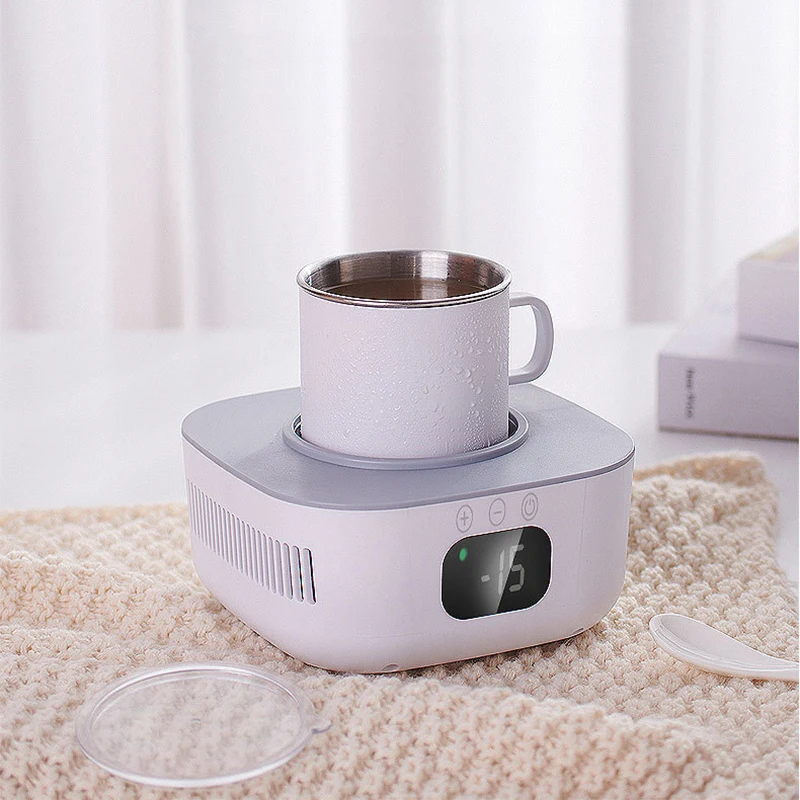 2 في 1 كوب سخان برودة كوب زجاجة بيرة يمكن المشروبات التبريد القدح المشروبات برودة كوستر Samrt ترموستاتي كوب 220 فولت