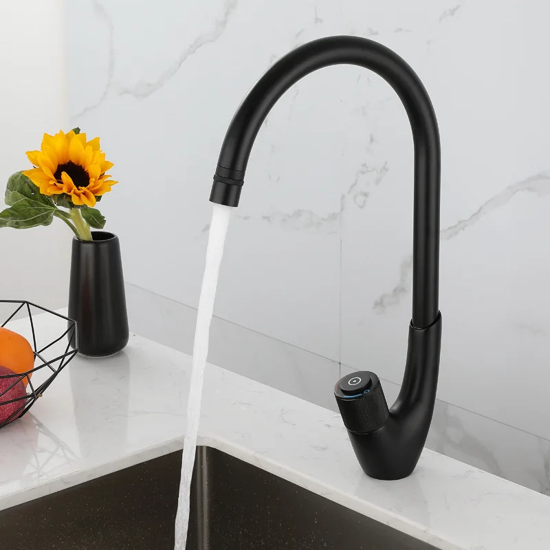 360° Rotating Kitchen Faucet Button-type Thermostatic  Vegetable Basin   Water Output Adjustable