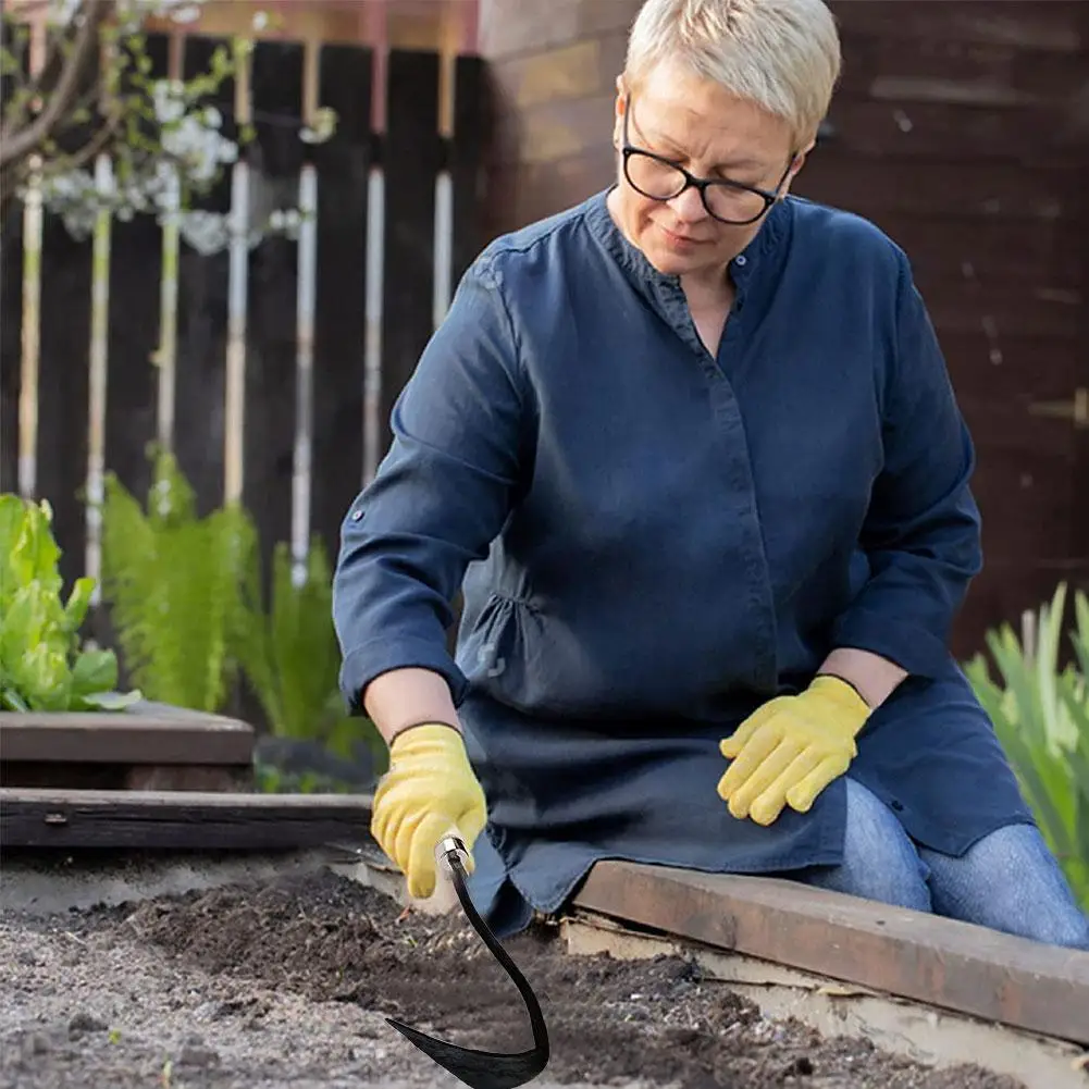 Farm Tools Hoes Triangle Furrow Hoe Household Agricultural Weeding Hoe Planting Vegetable Gardening Loosening Soil Weeding Tools