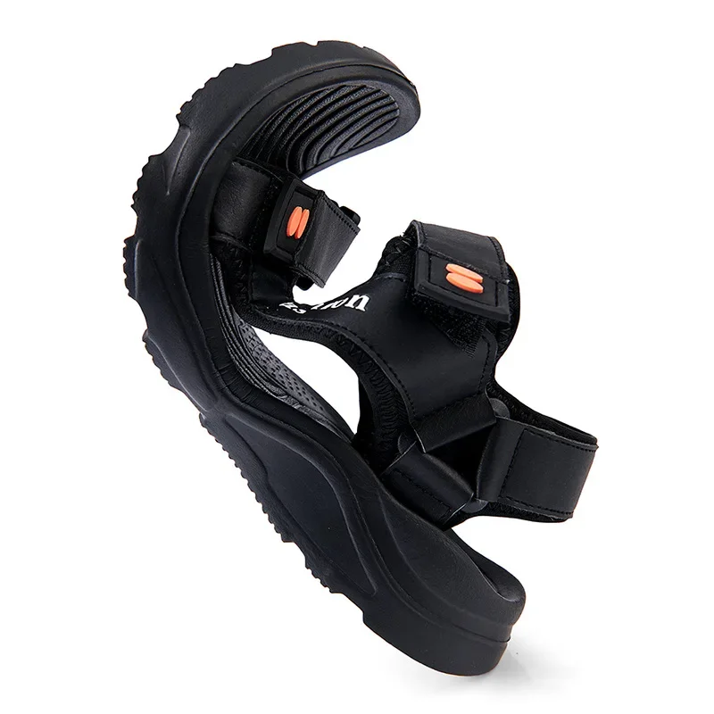 TAJoyCross-Sandales en cuir respirantes pour hommes, pantoufles personnalisées, chaussures de plage, semelle souple, été, nouveau