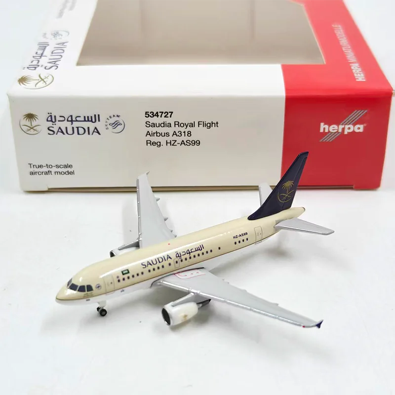 

herpa Diecast Alloy 1:500 Scale Saudia A318 534727 Passenger Airplane Model For Display Collections