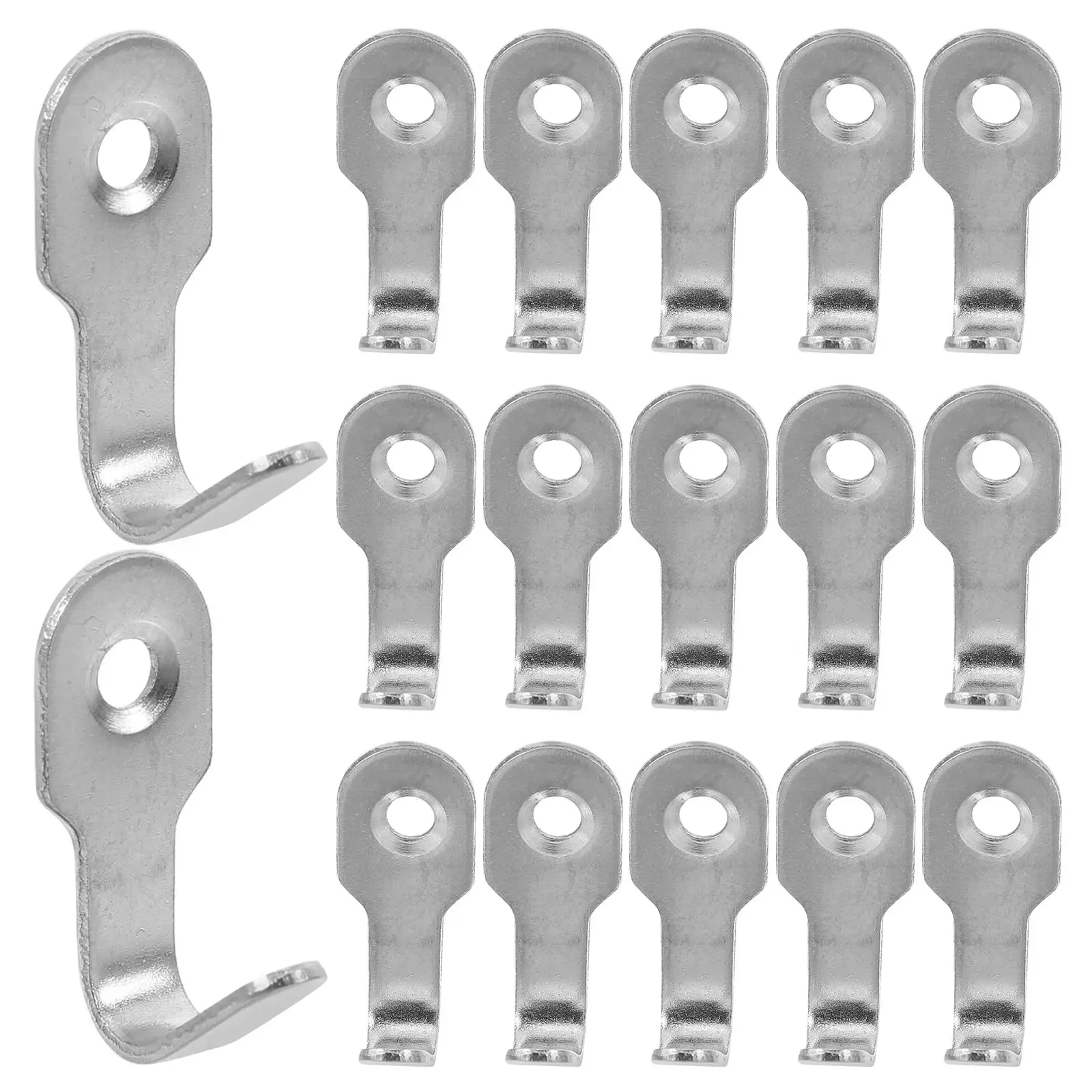 

20pcs Mini Hooks Stainless Steel Compact U Shaped Kitchen Bathroom Wall Shelf Key Hangers Multipurpose Hooks