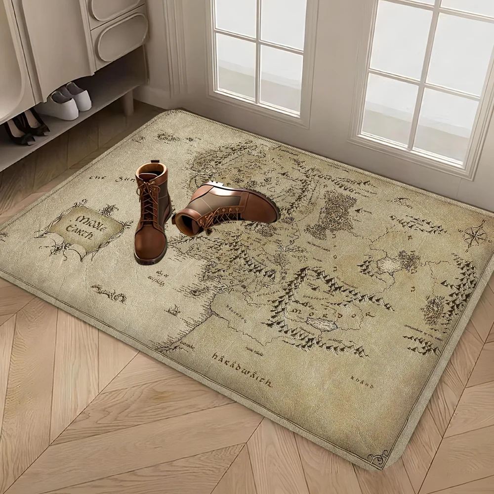 L-Lords Game Rings Hallway Carpet Retro Multiple Choice Living Room Kitchen Rug Non-Slip Welcome Rug