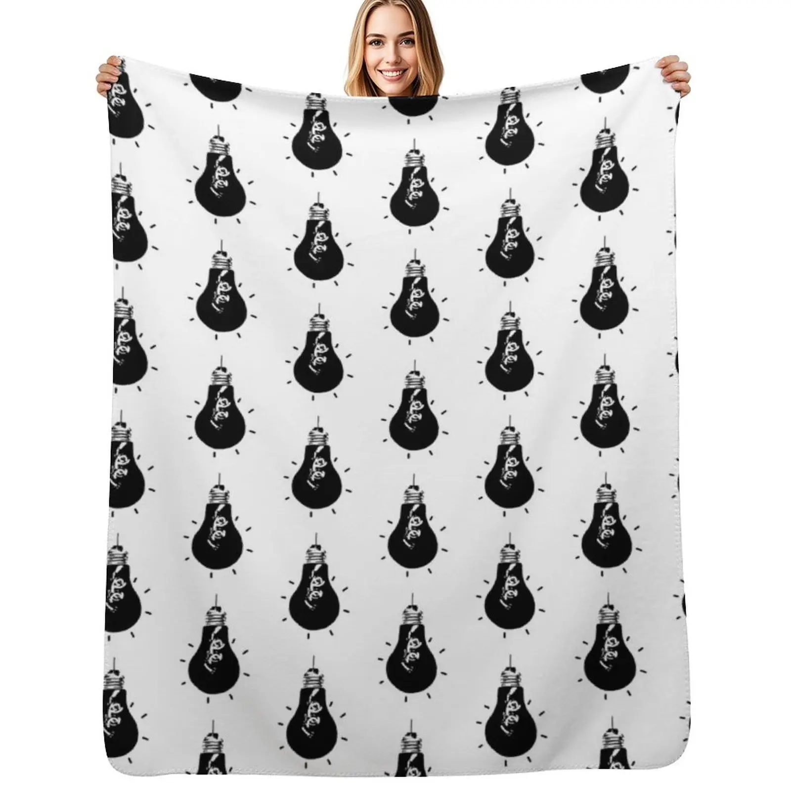 

Omori: Light bulb Throw Blanket Faux Fur Soft Warm Blanket for Bed