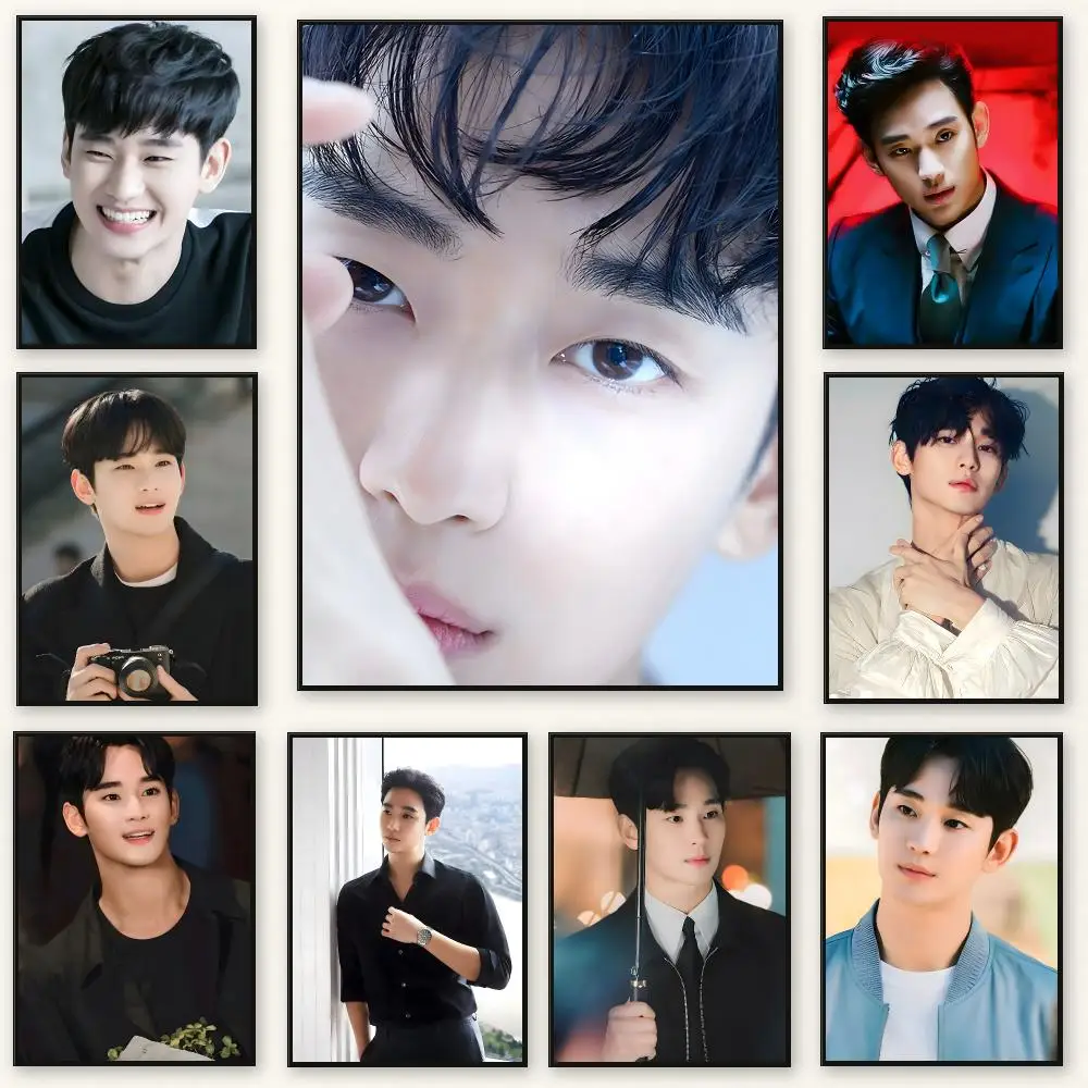 Actor K-Kim Soo-hyun Poster Frameless Peel-and-Stick Removable Wall Art Print