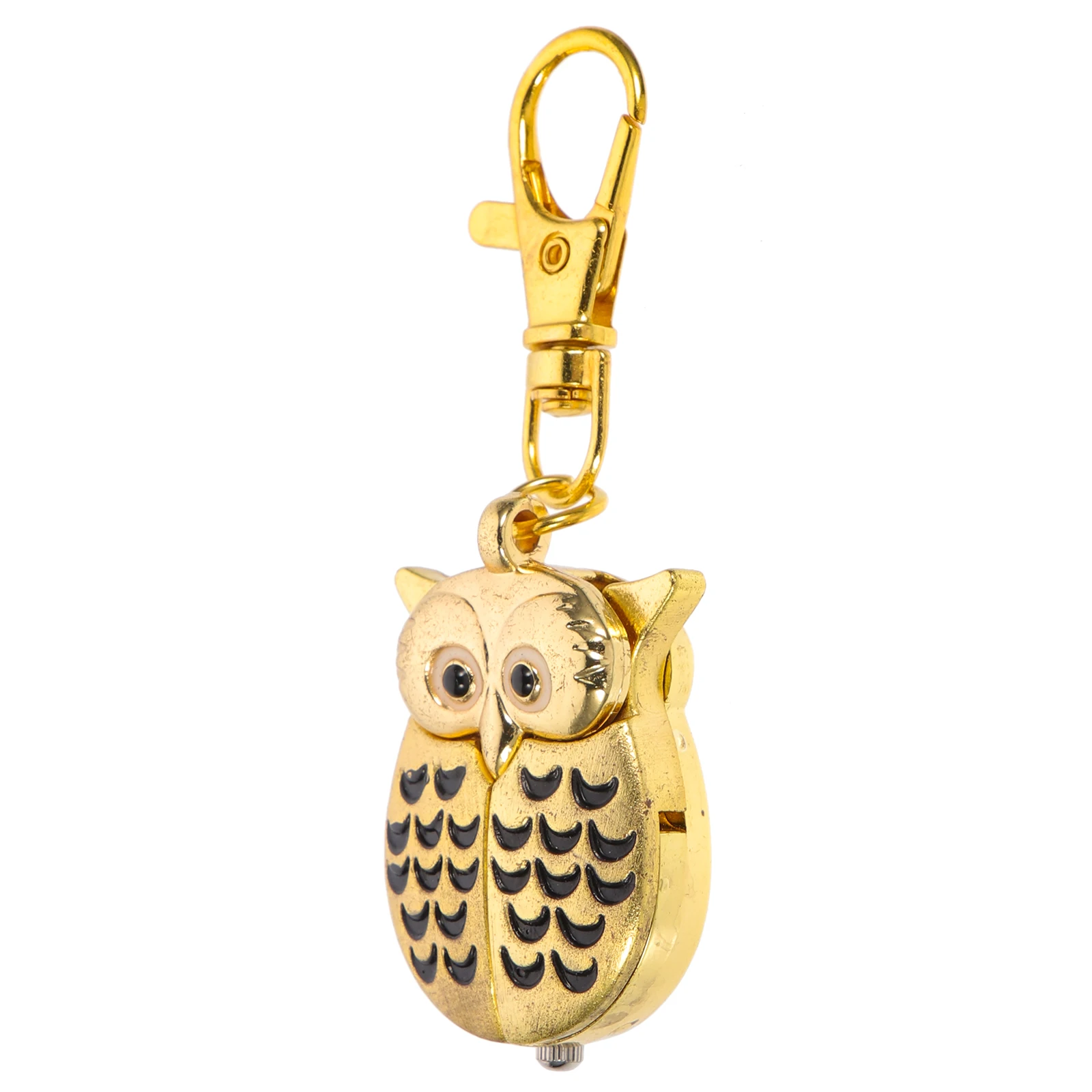

1pc Crescent Owl Shape Pocket Watch Creative Cartoon Key Chain Decorative Accessories Unique Gift Durable Fashionable Timepiece