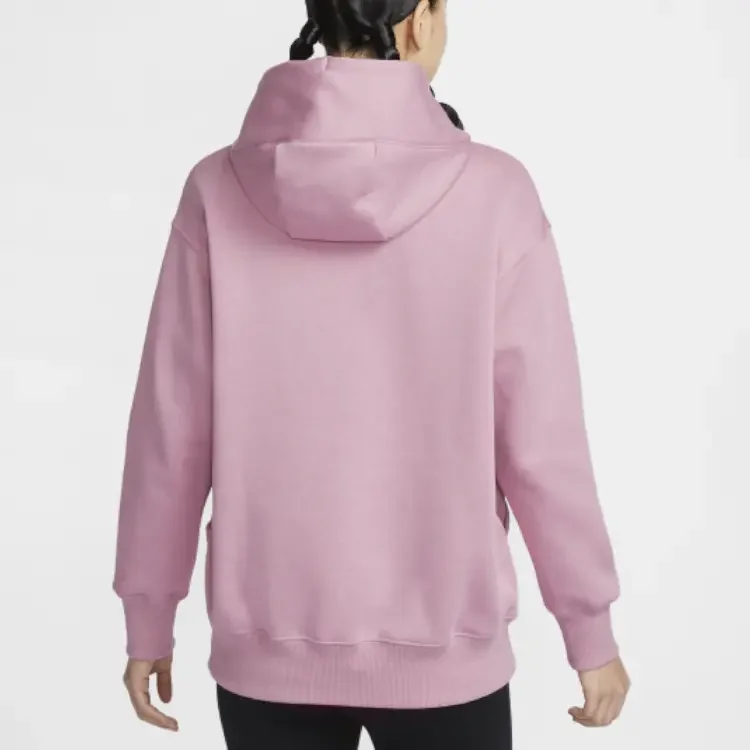 Nike Sportswear Phoenix Fleece Pullover Soft and Skin-Friendly Women Pink Hooded Sweatshirt Long Sleeves DQ5861-699