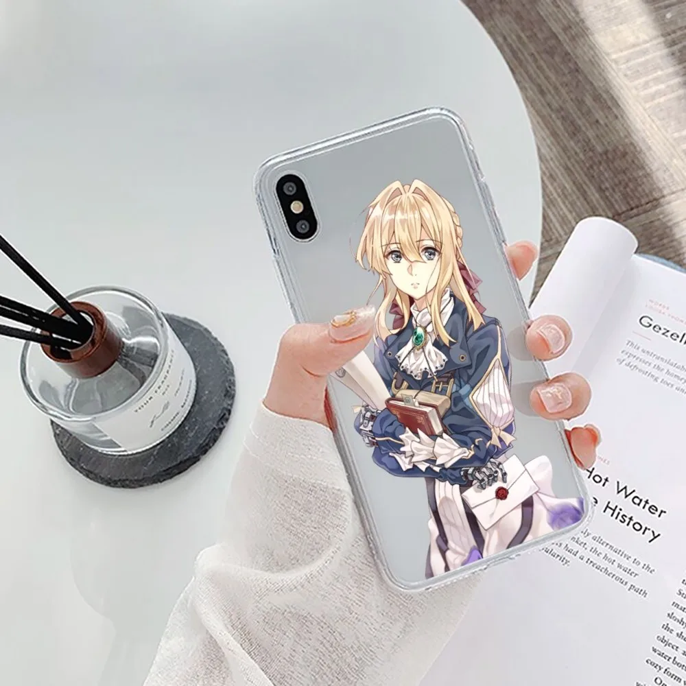 Violet Evergarden Phone Case For iPhone 15 11 12 13 14 Mini Pro Max XR X XS TPU Clear Case For 8 7 6 Plus SE 2020 image 2