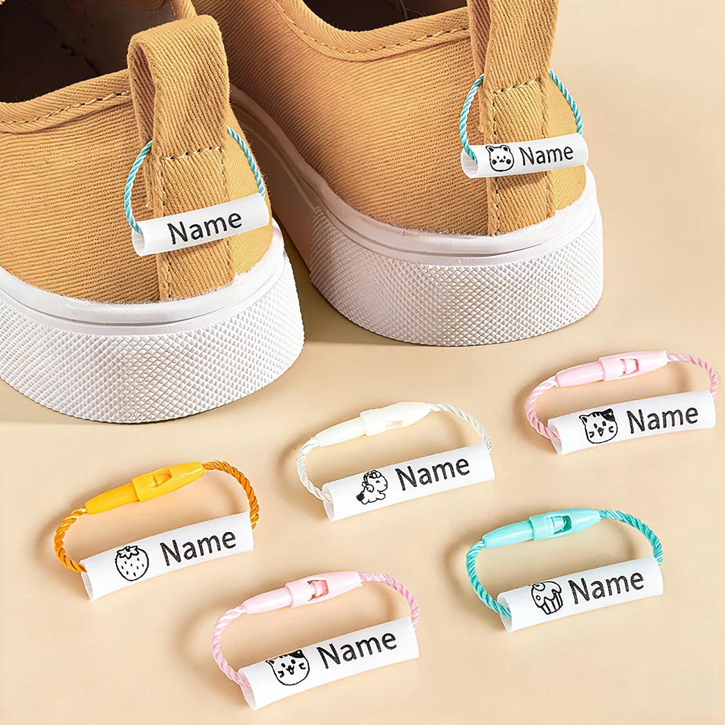 

Customized Baby Shoes Schoolbag Cup Clothes Name Sticker Waterproof Tag Rope Baby Name Ring Children Name Label Pendant