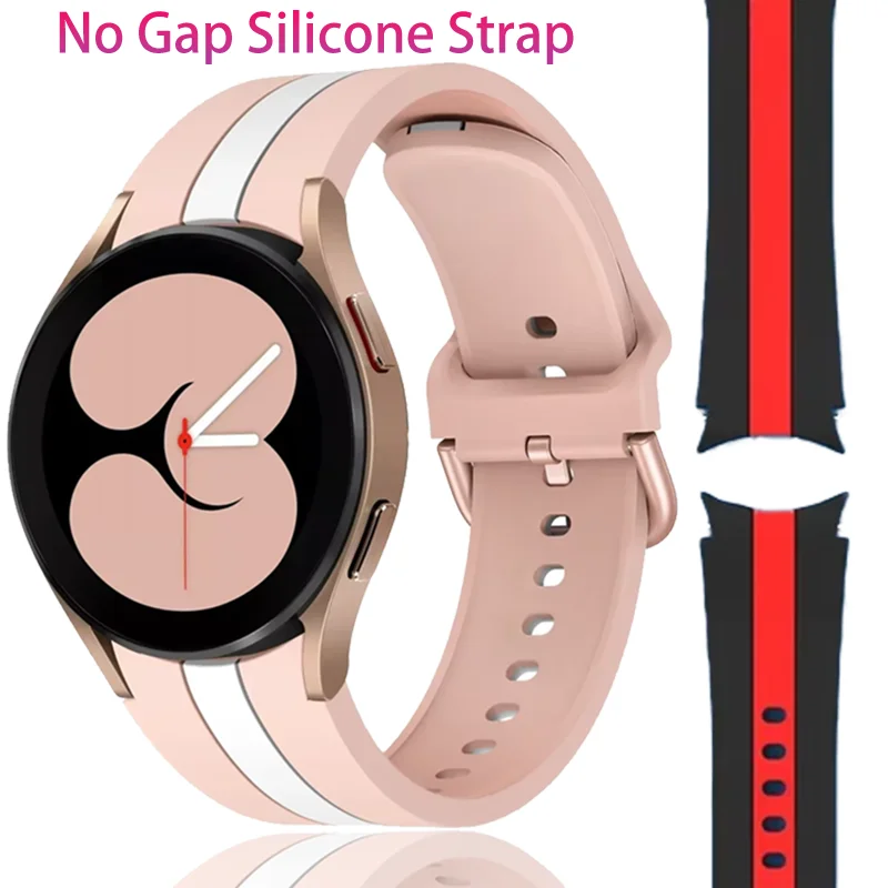 Geen kloof siliconen band voor Samsung Galaxy Watch 7 6 5 4 44/40mm 5 Pro 45mm originele armband voor horloge 6 Classic 47mm 43mm Correa