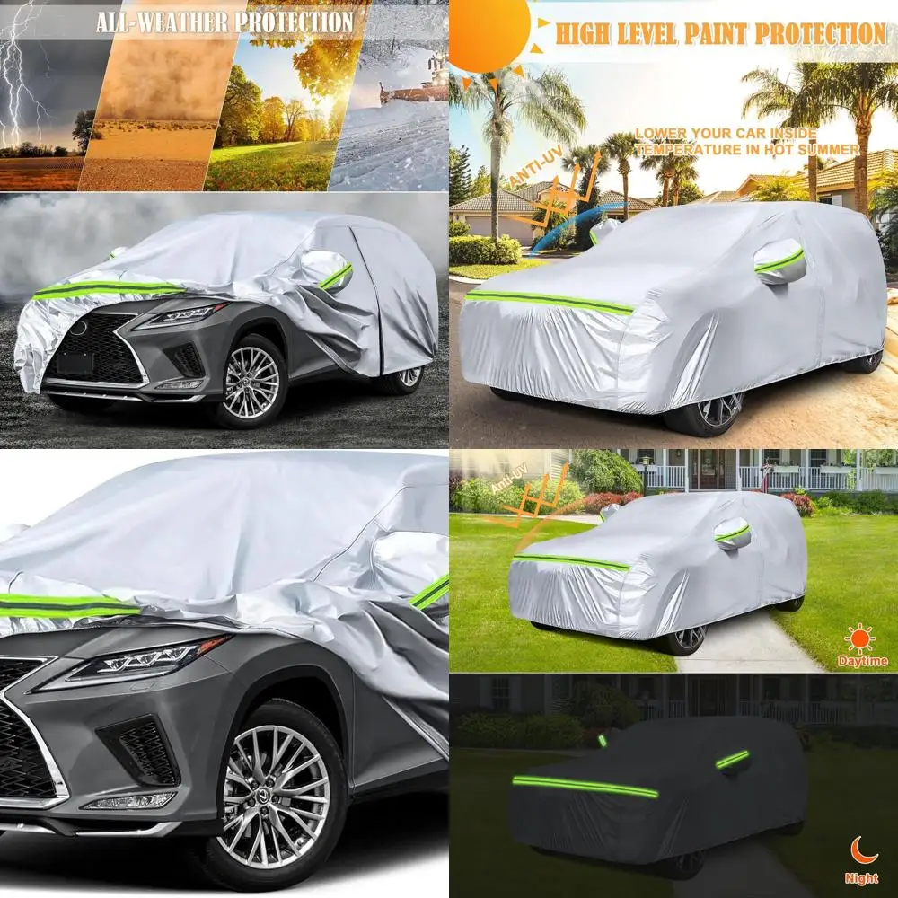 

Custom-Fit 6-Layer Waterproof Car Cover for 2008-2025 Lexus RX350/RX450H with Zipper Door & Windproof Bands for All-Weather Prot