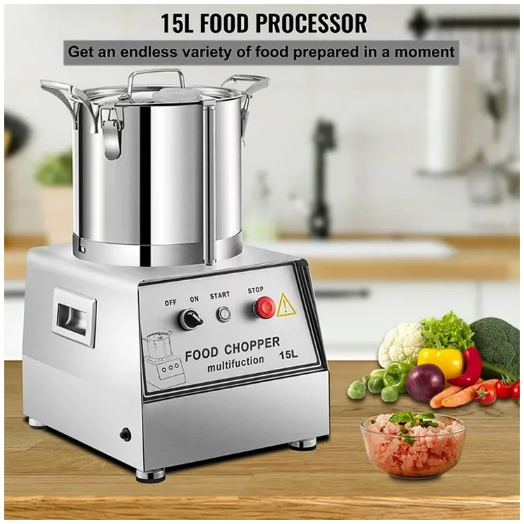 

Kitchen Stainless Steel Vegetable Meat Chopper Grinder Cutter Blender Machine Electric Commercial Food Processor