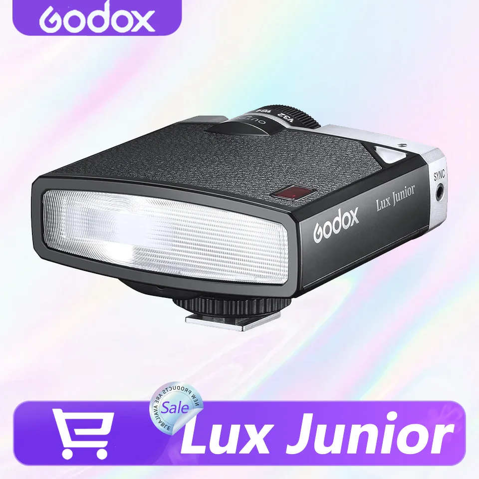 

Godox Lux Junior GN12 with 7 Levels Camera Flash with Hot Shoe Mount Compatible with Sony Canon Nikon Fujifilm Olympus Camera