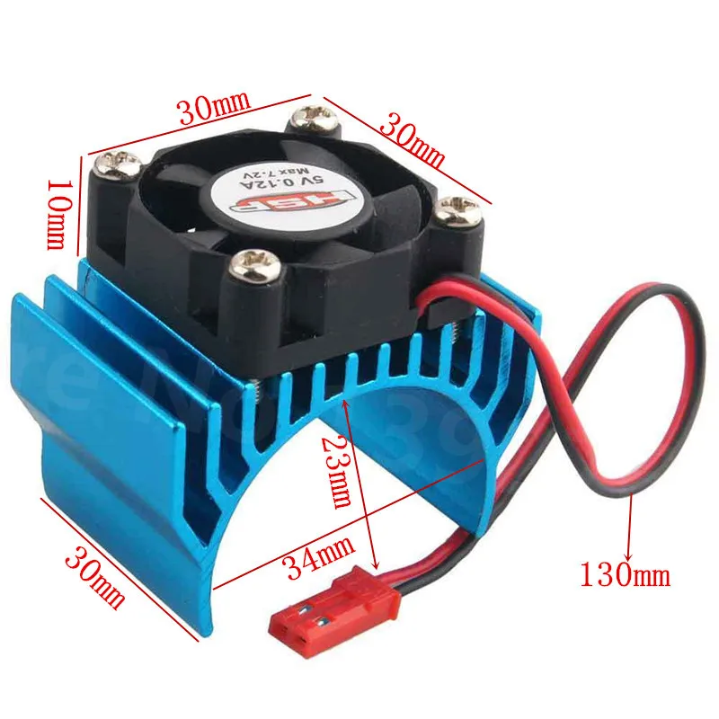 RC Parts 540 550 Electric Motor Heat Proof Cover Heatsink Heat Sink Cooling Fan 30mm*30mm 5V 0.12A For 1/8 1/10 Scale Models JST