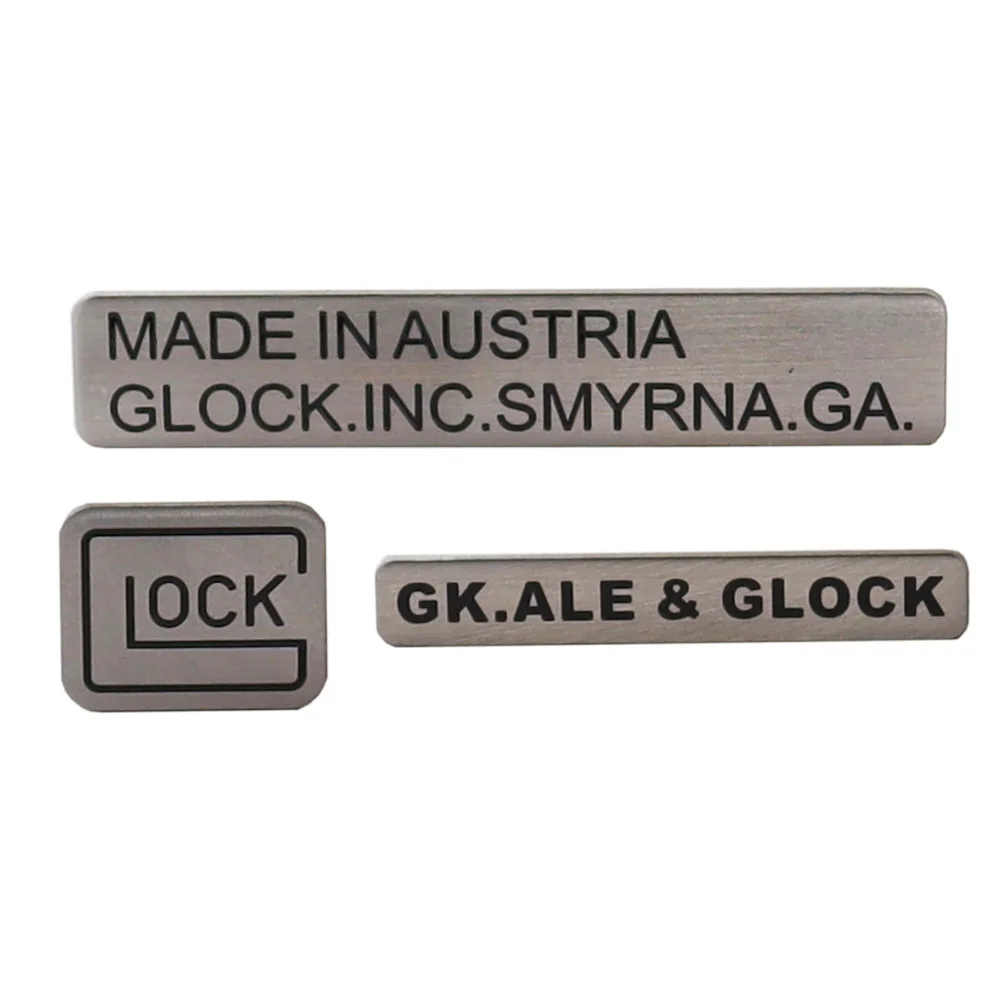 3Pcs/Set Tactical Glock Metal Logo Sticker CS Toy Gun Decorative Metal Sticker For Glock17 18 19 Series Hunting Accessories