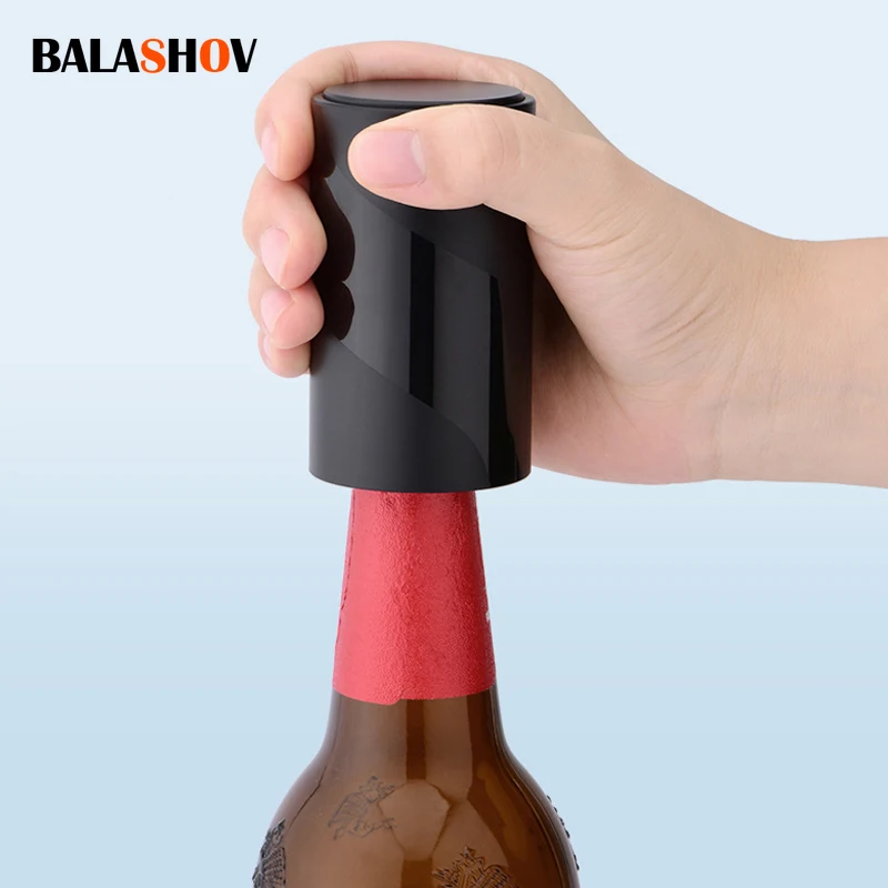 Automatic Beer Bottle Opener Magnet Beer Opener Stainless Steel Push Down Opener Wine Beer Soda Cap Opener Kitchen Accessories