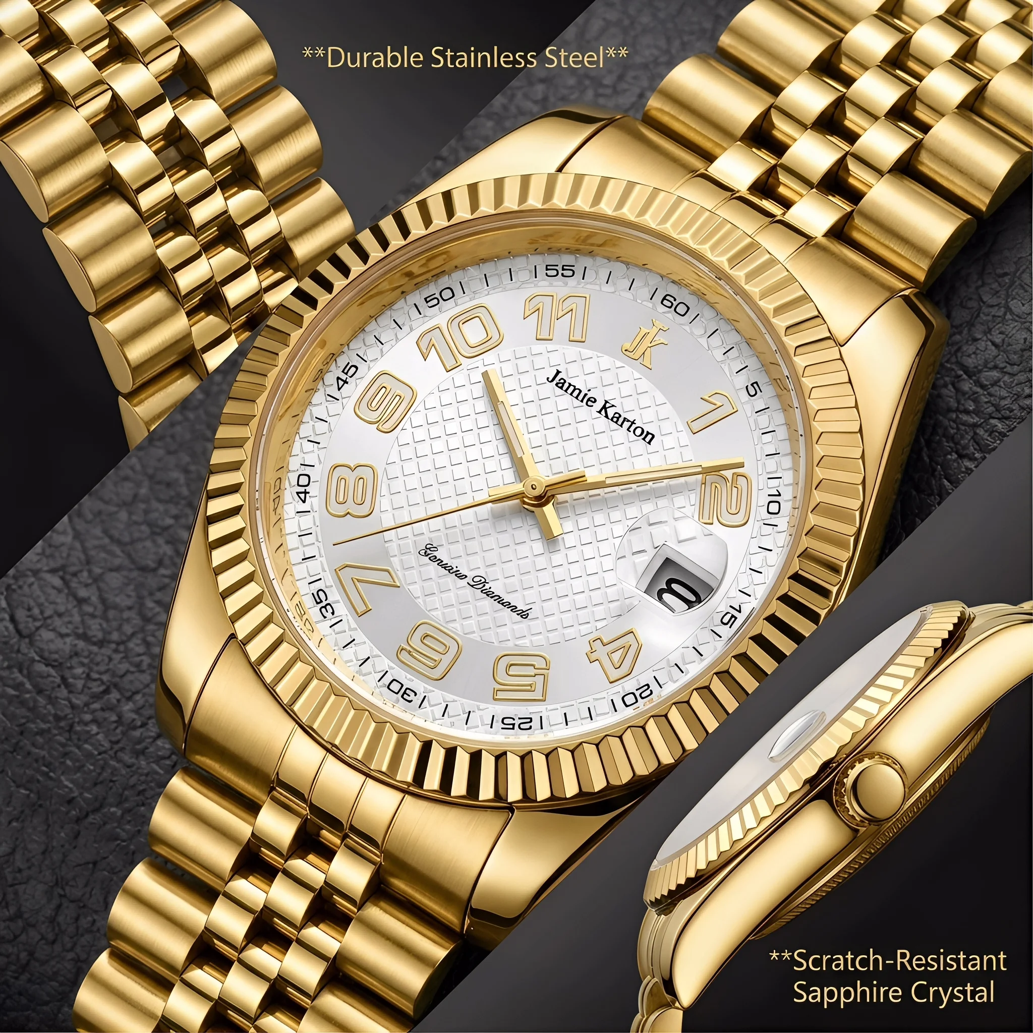This Practical Men’s Quartz Watch Features Luminescent Hands, Exuding an Air of Elegance, and Is Ideal for Business Commutes.