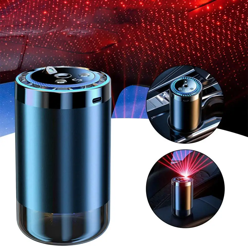 Intelligent Car Air Freshener Auto-Sensing Fragrance Diffuser Smell Distributor With LED USB Rechargeable Aromatherapy Dispenser