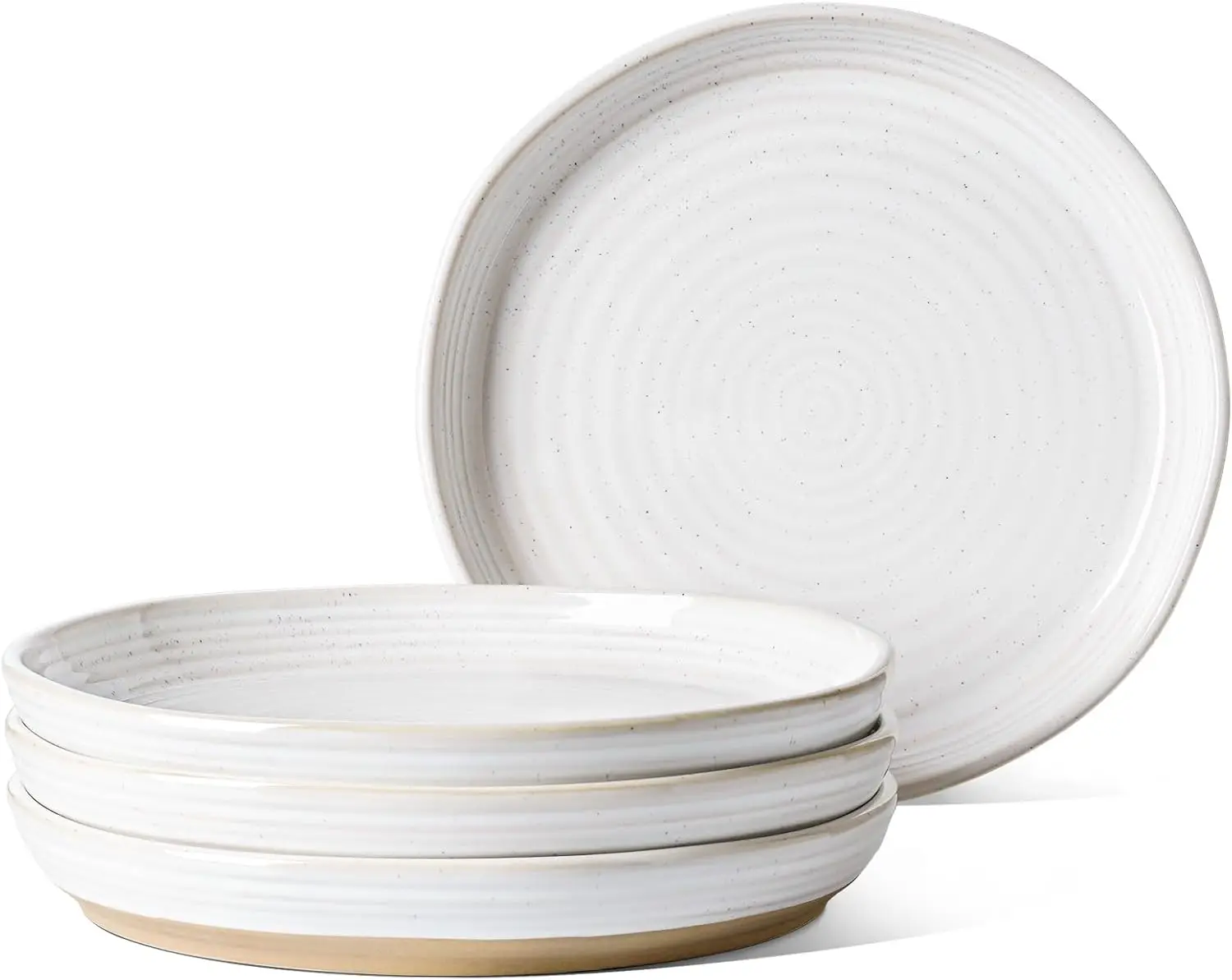 

Dinner Plates Set of 4, 10 Inch Ceramic Flat Dish Set for Kitchen, Serve for Pasta,Steak, Pancake, Microwave, Oven & Dis