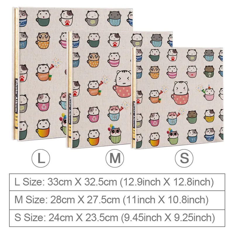 

Photo Album Scrapbook Self Sticker Storage 12 15 18 Inch Transparent Wedding Photoalbum Travel Vintage Stockbook Memory Book Cat