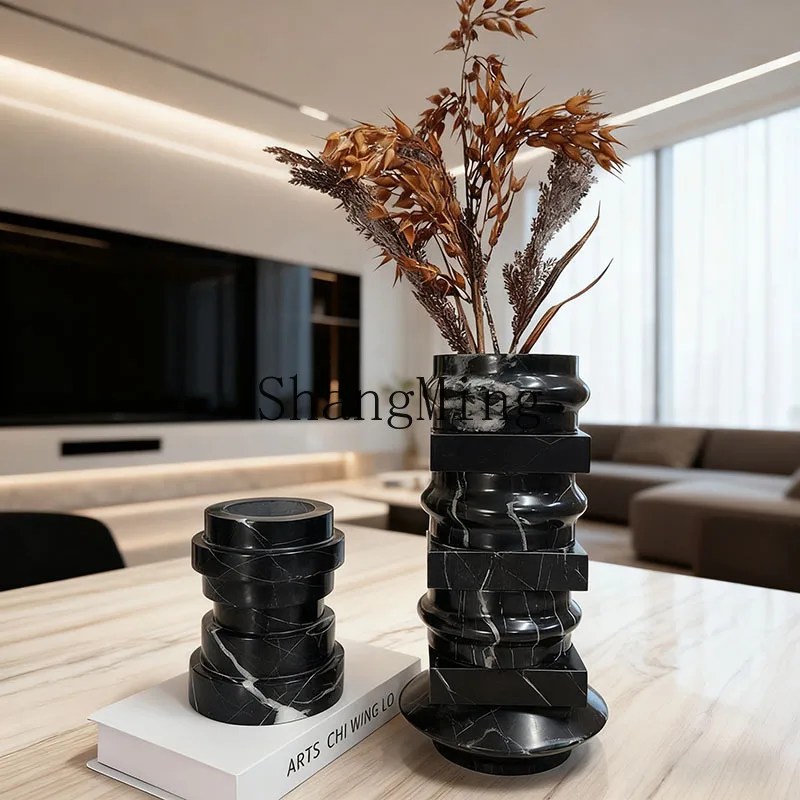 

SM simple modern marble vase ornament living room bedroom entrance flower home decoration