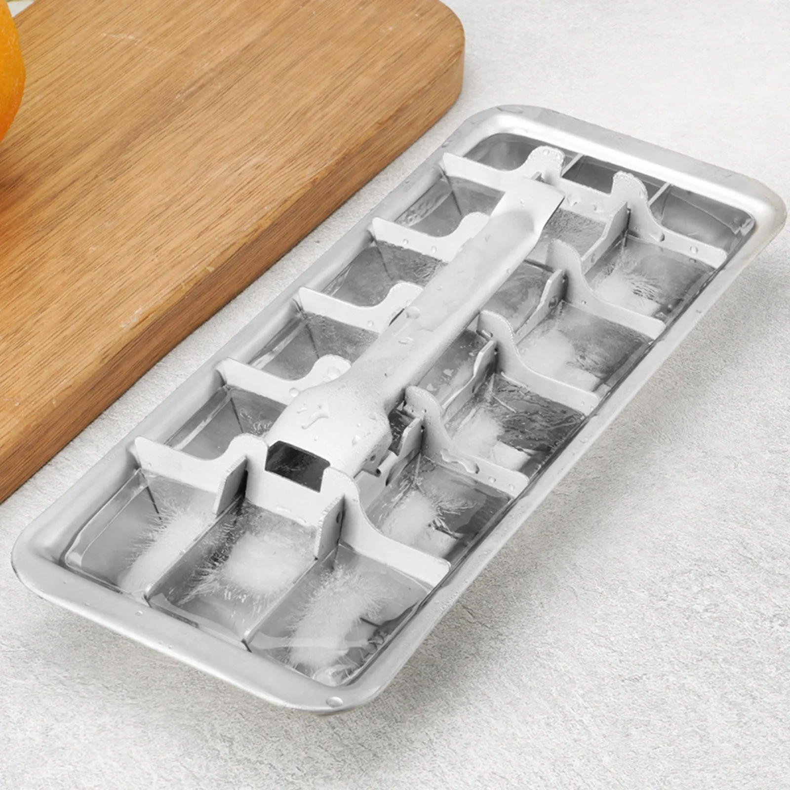 Stainless Steel Ice Tray, 18 Slot Ice Tray With Easy Release Handle For Making Various Ice Cubes And  Foods, Removable Slots