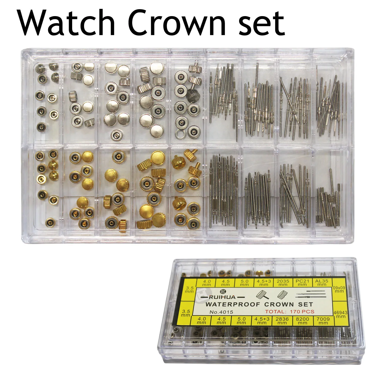 Waterproof Watch Crown Set Winding Stem Parts Manual Mechanical Watch Crowns Axis Winder New in Box Repair Tool Accessories