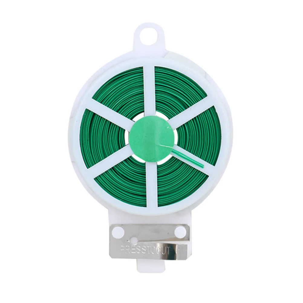 

Gardening Cable Ties Reusable Iron Wire Plastic Coated Strong Flexible Plant Tying Tool Cord Organizer Green Friendly