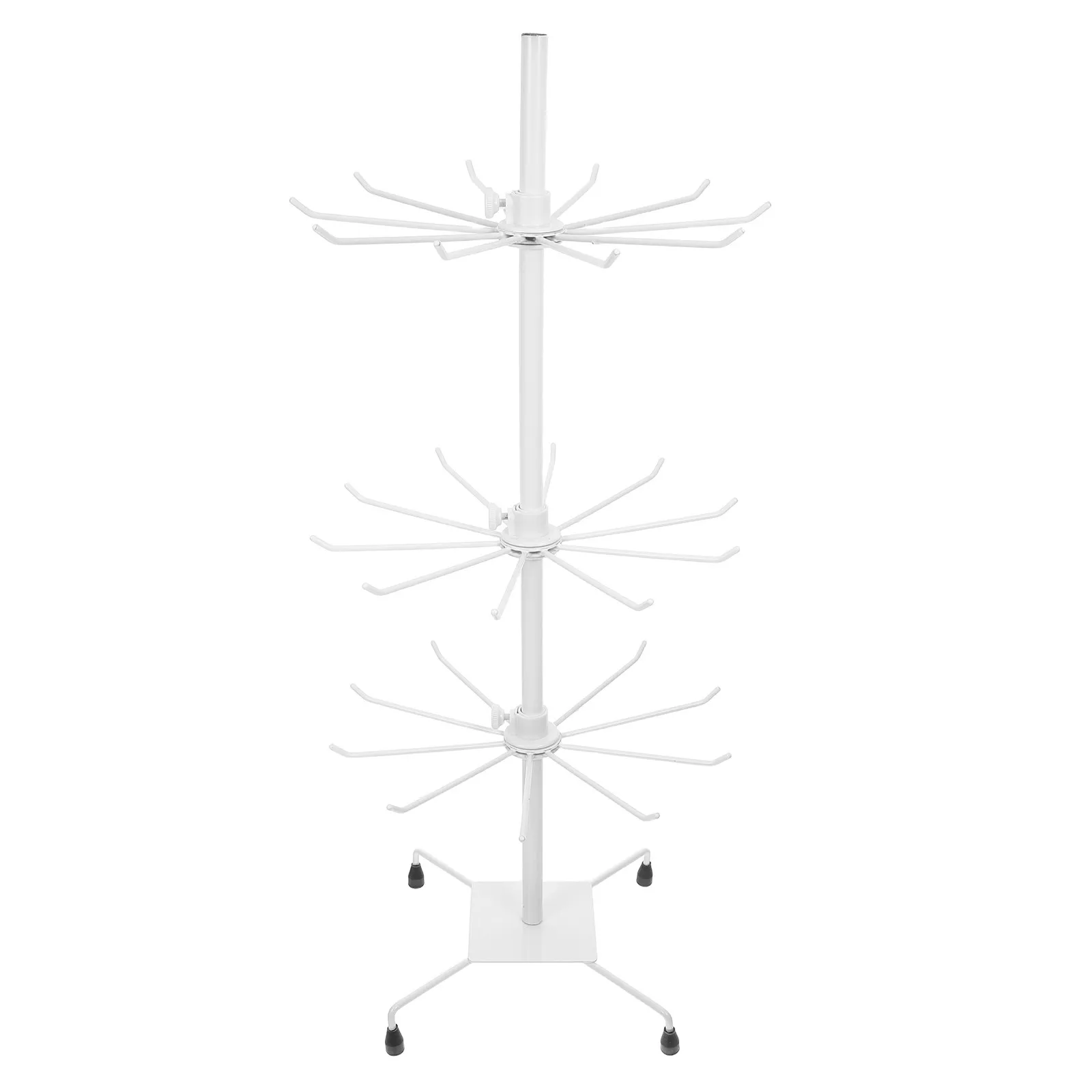 Rotating Jewelry Display Stand 3-Layer Detachable Organizer for Necklaces Bracelets Earrings Rings Countertop
