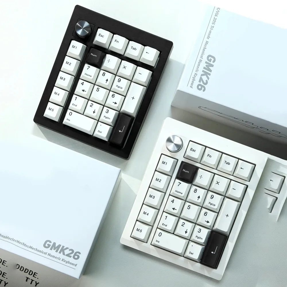 GMK26 Mini Keyboard Numpad Tri Mode Wired 2.4G Bluetooth Gasket RGB Via&Qmk Mechanical Keyboard Number Keypad Gaming Keyboard
