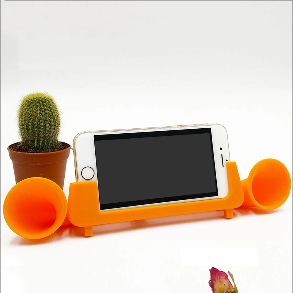 

Silicone Speaker Phone Holder Bracket Sound Amplifier Stand Support Mount Double Loudspeaker Compatible 6 7 8 Stable