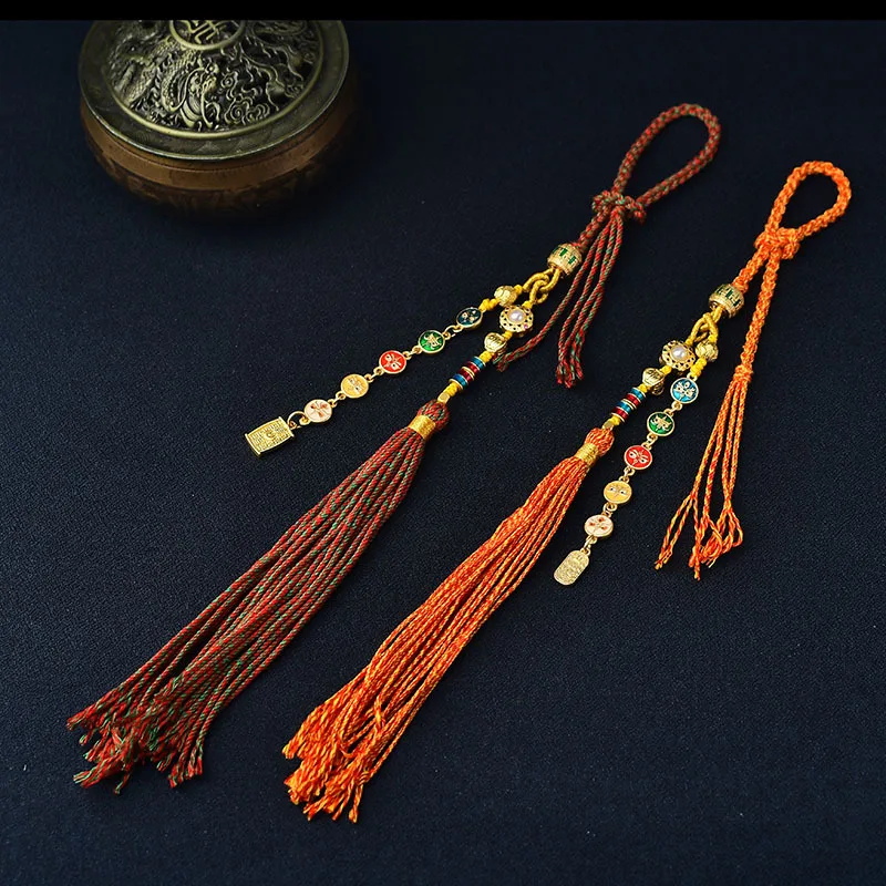 Hand-woven Pendant Lanyard Color Bag hanging Tangkazakilam Male Female Ethnic Style Retro Match Key Chain Car Pendant Accessory