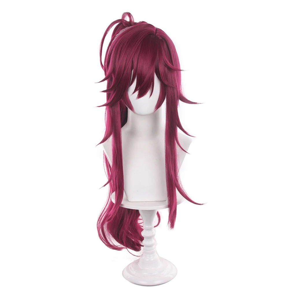 29.52in Role Play Wig With Clip Ponytail Madoka Nozomi Cosplay Wig Heat Resistant Synthetic Hair Party Costumes Accessories